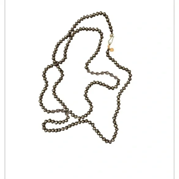 CHAN LUU Elegant SLATE and Gold Chain Necklace - Picture 1 of 11